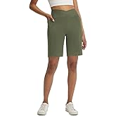 BALEAF Women's Bermuda Long Shorts with Pockets 9" Above Knee Length High Waisted Stretch Walking Athletic Dressy Casual