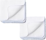 Lanjue 10 PCS Muslin Face Cloths 12 x 12 Inch 100% Cotton Reusable White view 8