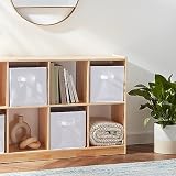 Amazon Basics Collapsible Fabric Storage Cube Organiser Set of 6 White 26.6 cm view 7