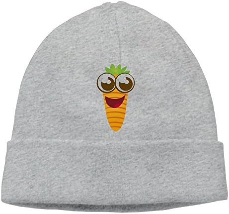 SADCPO Big Cartoon Carrot Unisex Cool Beanie Watch CapFashion Ski Cap Warm Slouchy Beanie Ash