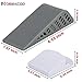 Newkiton 4Pcs/Set Rubber Door Stops Wedge Flexible Floor Door Stopper Finger Protector (Grey)