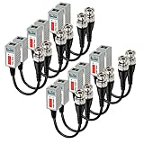VIMVIP 6 PAIRS (12 Pcs) Mini CCTV BNC Video Balun Transceiver Cable