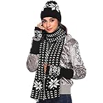 Zeagoo Women Warm Knitted Shawl Wrap Neck Stole Long Scarf Hat Gloves Set Zeagoo Women Warm Knitted Shawl Wrap Neck Stole Long Scarf Hat Gloves Set