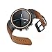 Kartice Compatible with ASUS ZenWatch 3 Band,Vintage Genuine Leather Watch Band Strap Replacement Watchband Metal Clasp Buckle (Brown 14mm)