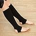 Toes Home Women Crochet Stirrup Leg Warmers Boot Cuffs Socks for Dance Yoga Black