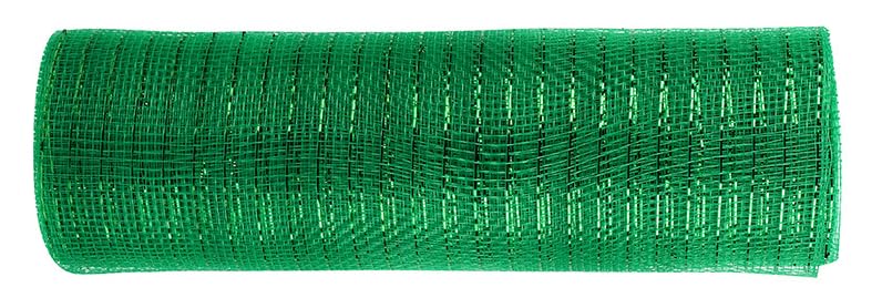 YYCRAFT 10 inch x 30 feet(10 Yards) Metallic Deco Poly Mesh Ribbon(Emerald)
