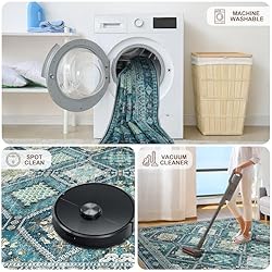 CAPALOCA 8x10 Area Rug Bohemian Rugs with Print