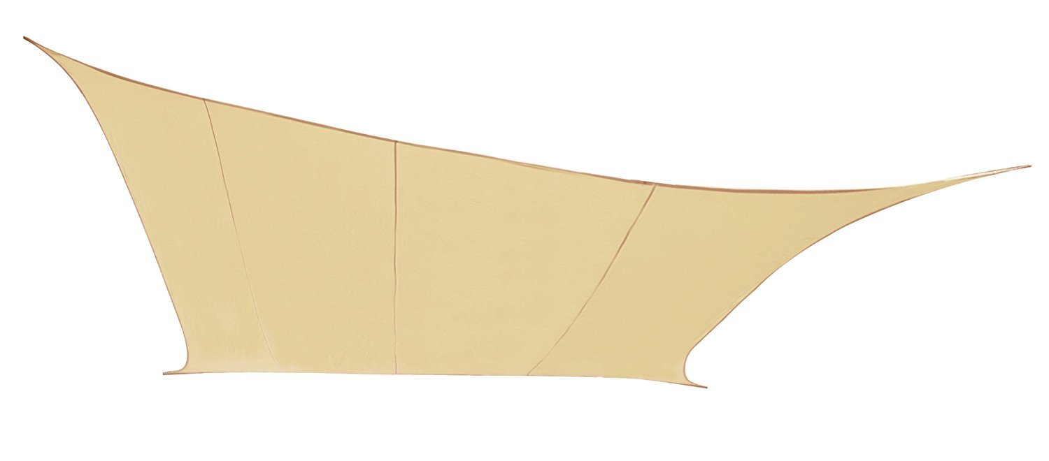 Kookaburra Waterproof Garden Sun Shade Sail Canopy in Sand 98% UV Block (3.6m Square)
