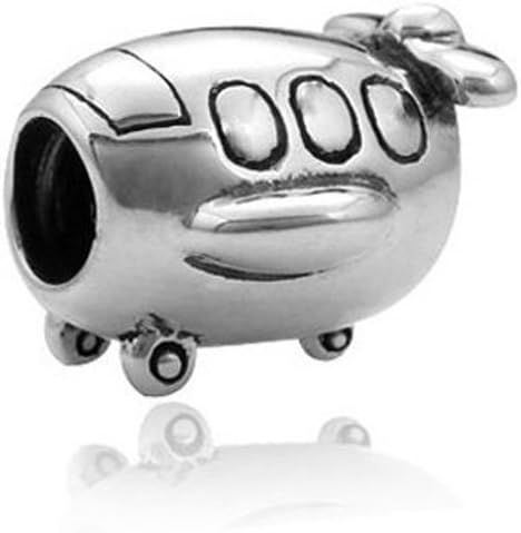 Airplane Charms Flight Beads - 925 Sterling Silver Beads - for DIY Charms Bracelet