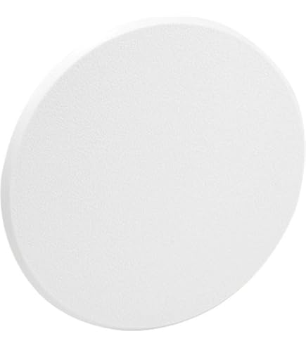 RUBBER BOND 2-Pack Ceiling Cover Plate – 7 Inch Round Self-Adhesive Wall Hole Cover In White – Quick Fix For Drywall Holes