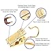 Coideal Small Curtain Clips Gold - 100 Pack Stainless Steel Curtain Hooks for Hanging Party String Lights Indoor, Art Crafts, Christmas Wedding Decoration (Light Gold)