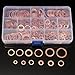 brogtrol M5 M6 M8 M10 M12 Seal Flat Ring Variety of Solid Copper Crush Washers Assortment with Box (12Values 280Pcs)