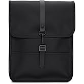 RAINS Backpack Micro - Black Waterproof Backpack for Men and Women - Fits 11" Laptop - Durable Compact Water Resistant Bag for Everyday Use, Travel, and Work - 2 Year Warranty