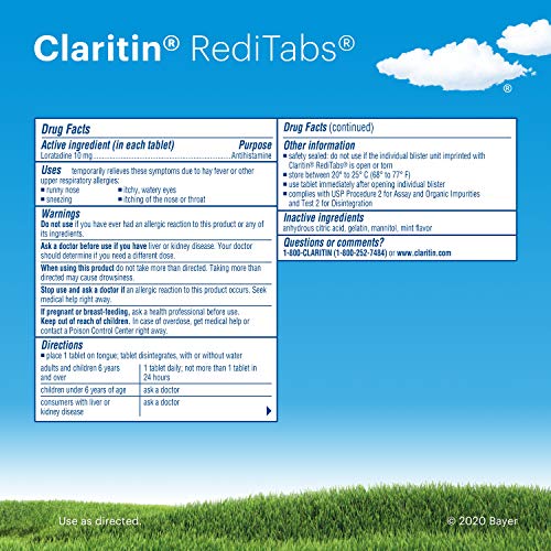 Claritin RediTabs 24 Hour Allergy Medicine, NonDrowsy Prescription