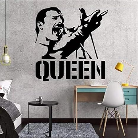 Amazon Co Jp Queen ウォールステッカー Wall Sticker クイーン 58x58cm Freddie Mercury フレディマーキュリー ホビー