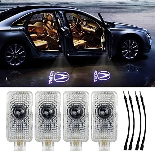 Aukur 4 Piece Auto Door Logo Projector Car Door Lights Door Step Courtesy Light for Acura