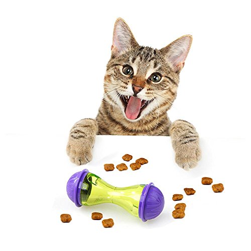 Pet Cat Toys Oxoqo Bone Shape Iq Treat Toy Pet Interactive Ball