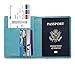 ACdream Passport Holder and Vaccine Card Holder Combo, Cover Wallet, Leather Travel Documents Organizer Protector, RFID Blocking, for Women/Men