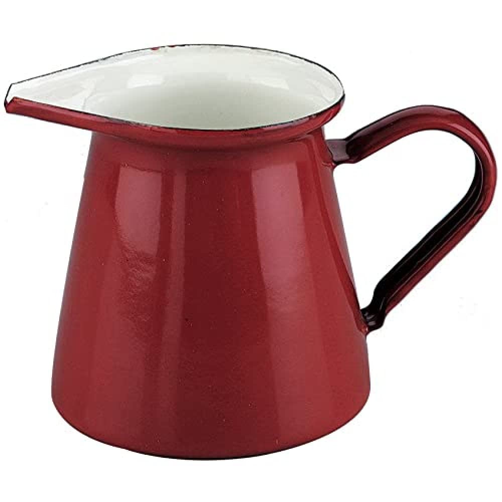 Ibili "Roja Enamelled Steel Milk Pitcher, Red, 0.5 Litre