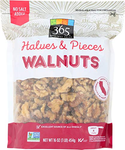 365 Everyday Value, Walnuts, Halves & Pieces, 16 oz