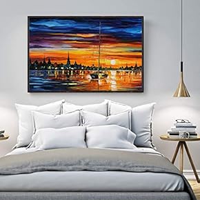 Floating Framed Canvas Wall Art for Living Room, Bedroom Scenery Canvas Prints for Home Decoration Ready to Hang - 16x24 inches