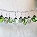 8 Green with Mint Vintage/Antique Style Christmas- Glass Mercury Ornaments - Includes Matching Swirl Xmas Tree Hooks