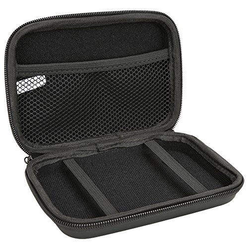 BIRUGEAR Hard Shell Carrying Pouch Case for Western Digital My Passport 500GB, 1TB, 2TB, 3TB - More Portable External Hard Drives and 5inch GPS - Black