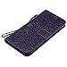 SMYTU Galaxy S8 Plus Case Cover, Premium Emboss Sunflower Flip Wallet Shell PU Leather Magnetic Cover Skin with Wrist Strap Case(Purple)