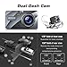 Jeemak Dual Lens Dash Cam Front and Rear 1080P+720P Dashboard Camera,Night Vision Waterproof Backup Camera,4