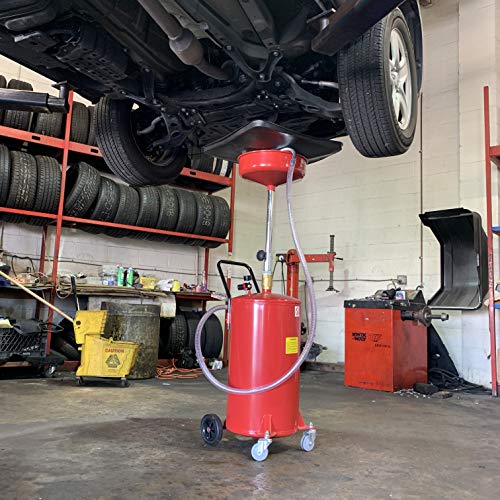 ARKSEN 20 Gallon Waste Oil Change Tank, Portable Air Operated Fluid