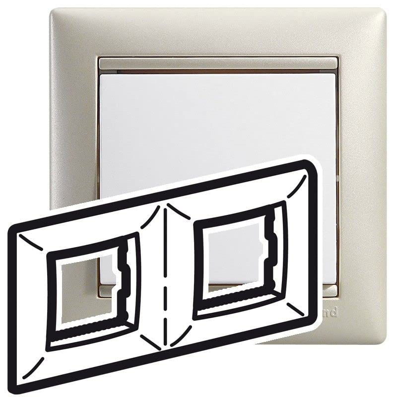 Legrand Valena 770472 VL-Placa 2ele Hor White/Pearl