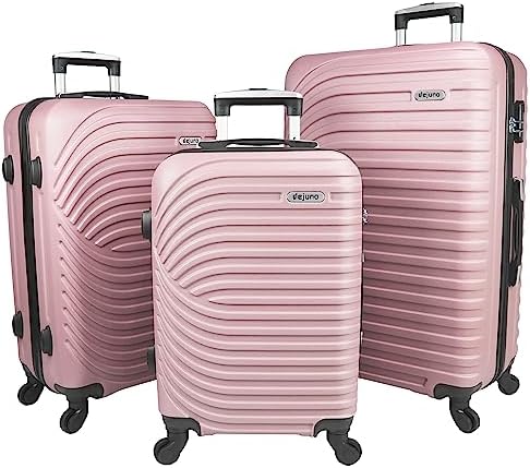 Amazon.com | Dejuno Tutin 3-Piece Hardside Spinner Luggage Set
