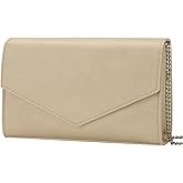 GM LIKKIE Clutch Purse for Women, Evening Envelope Clutch Bag, Crossbody Foldover PU Leather Shoulder Handbag