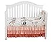 Sahaler Baby Crib Bedding Set for Boy Girls, Nursery Fitted Sheets Baby Minky Blanket Crib Kids Protective Pad Sets(Feather Floral 3pc Set)