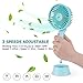 Mini Handheld Fan, Portable USB Fan with Dock, Dual Use Rechargeable Desktop Fan for Office, Outdoor, Camping, Beach etc, Personal Travel Accessories - (3 Speed, Blue)