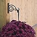 Gray Bunny 2 Pack Outdoor Plant Hanger Hook, 6” Large Victorian Heavy Duty Iron Wall Hooks for Bird Feeders, Lanterns, Wind Chimes, Patio Decor - Black, Christmas Wreath, Outdoor Decorations
