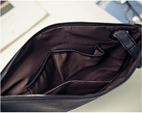 Fioeyr Oversized Clutch Bag Purse, Womens Large PU leather Evening Wristlet Envelop Handbag, Black, 34 x 1 x 24 cm - Image 4