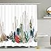 Cactus Shower Curtain Bathroom Curtain Durable Bath Curtain Bathroom Accessories Ideas Kitchen Window Curtain