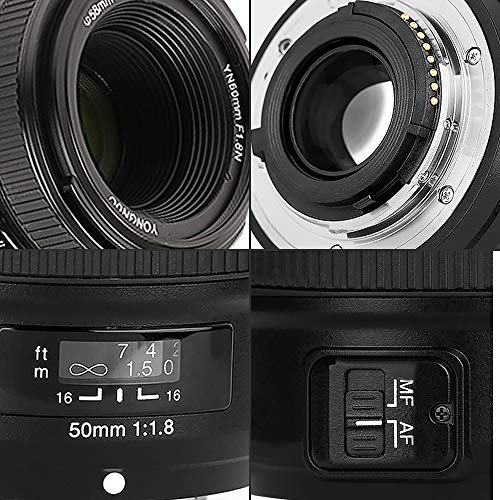 YONGNUO 50mm Standard Prime-Objectif F1.8 pour Appareil Photo numérique Nikon
