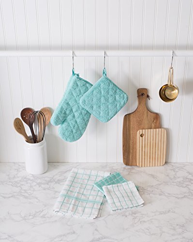 1 DII+Windowpane+Washable+Absorbent+Dishcloth+Aqua