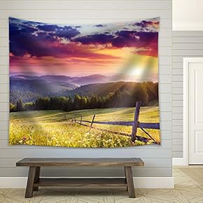 Majestic Landscape on Mountain - Fabric Tapestry, Home Decor - 51x60 inches