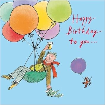Greeting Card Male Birthday Hanging Around By Quentin Blake