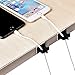 FireBee Adhesive Cable Clips Adjustable Wire Clamps Cable Tie Holders for Desk Wall Computer Electrical Cord (Black,3 Sizes,60 Pcs)