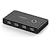 UGREEN USB Switch Selector, 2 Computers Sharing 4 USB Devices USB 2.0 Peripheral Switcher Box Hub for Mouse, Keyboard, Scanner, Printer, PCs with One-Button Swapping and 2 Pack USB A to A Cable