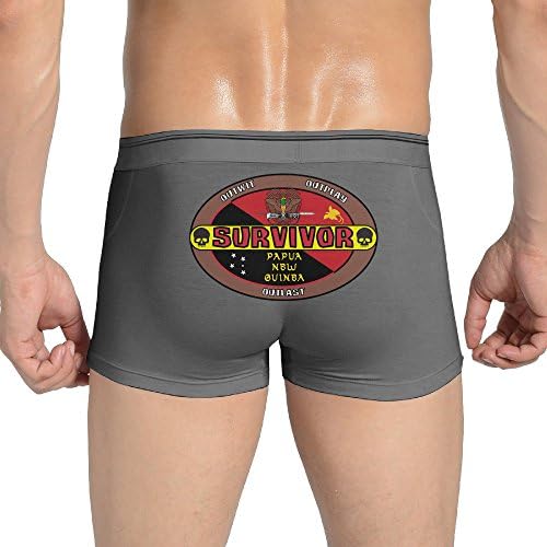 LOVVER94 Men's Survivor Logo Underwear Sport Brief M Ash