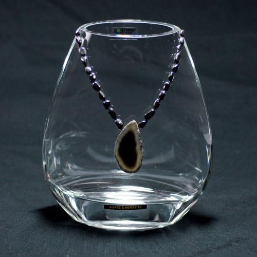 Glass Vase - Agate & Oxide Stone Series, 7 inches Tall