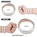 MALDON Plus Size Casual Leather Wrap Bracelet with Magnetic Clasp for Women,Lady,Wife Gift,Large Size,16 to 18 inches (Silver, 16)