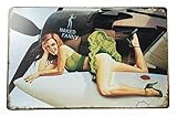 Uniquelover Naked Pin-up Girl Retro Vintage Tin Sign Wall Decor 20 X 30cm