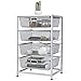 Giantex Mesh Storage Basket 4 Drawer Multifunction Utility Heavy Duty Storage Organizer, for Kitchen and Bathroom Organization