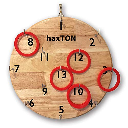 haxTON Popular Silicon Creative Ring Toss Game Replacement Ring Toss Family Games Yard Games Assemble Easily for Kids Adults for Indoor Outdoor Sports 12 pcs 6 Red 6 Black (Replacement Ring toss) - Thumbnail 5